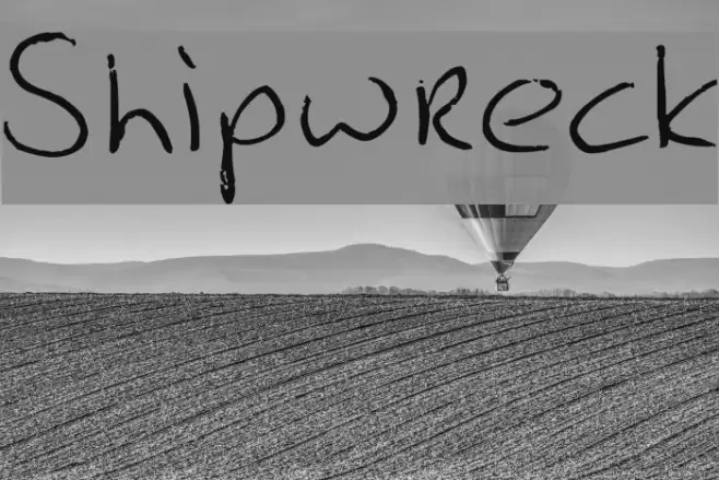 Shipwreck Font examples