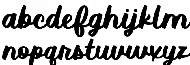 Shirebourn Demo Schriftart Kleinbuchstaben