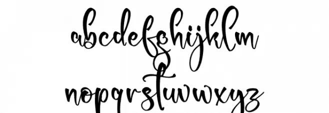 Shirlley Gilberta Font LOWERCASE
