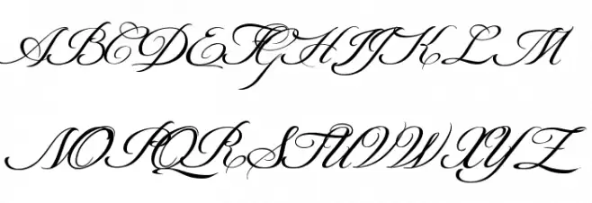 ShitHappens-Cursive Font UPPERCASE