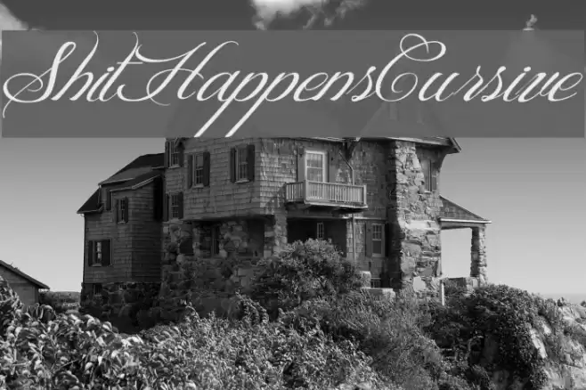 ShitHappens-Cursive Font examples