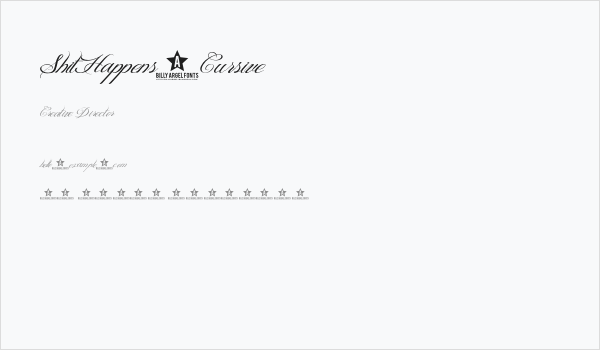 ShitHappens-Cursive Business Card