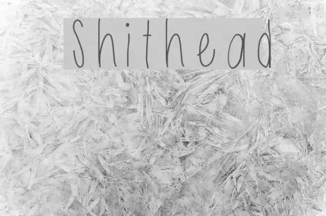 Shithead Font examples