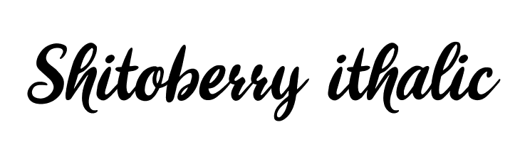 Shitoberry ithalic  नि: शुल्क फ़ॉन्ट्स डाउनलोड
