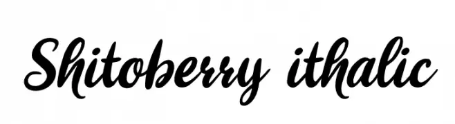 Shitoberry ithalic  Free Fonts Download