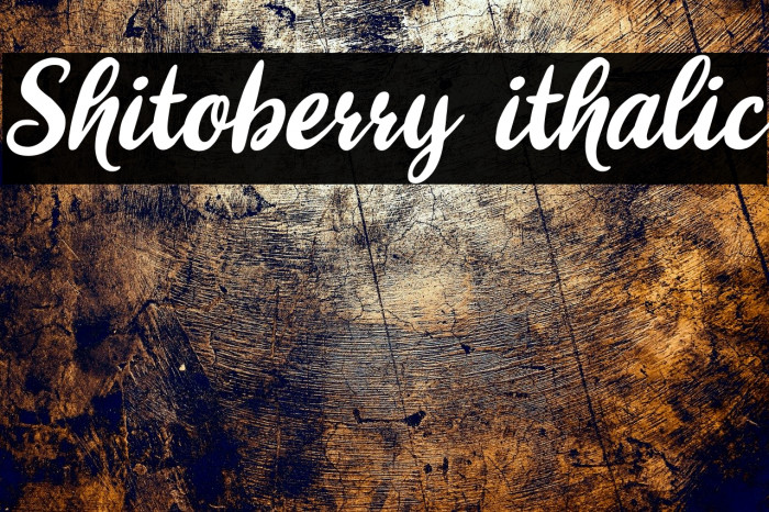 Shitoberry ithalic Font examples