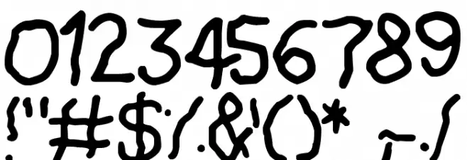 Shiver Font OTHER CHARS