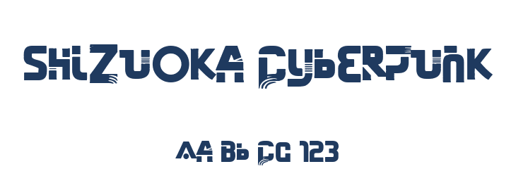 Shizuoka Cyberpunk Font Preview