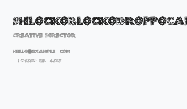 ShlockoBlockoDroppoCaps Business Card