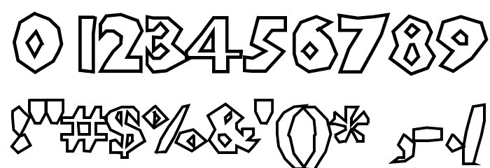 ShlockoBlockoOutline Font OTHER CHARS