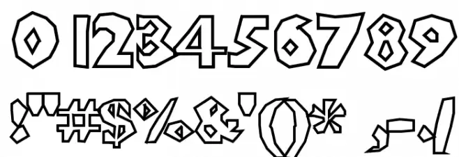 ShlockoBlockoOutline Font OTHER CHARS