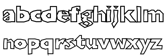 ShlockoBlockoOutline Font LOWERCASE