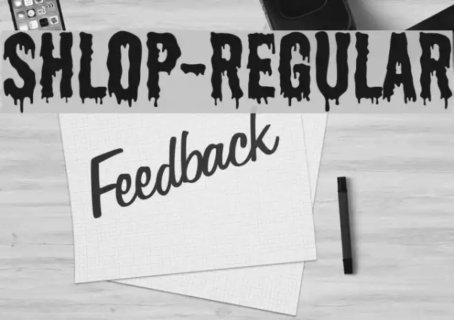 Shlop-Regular Font examples