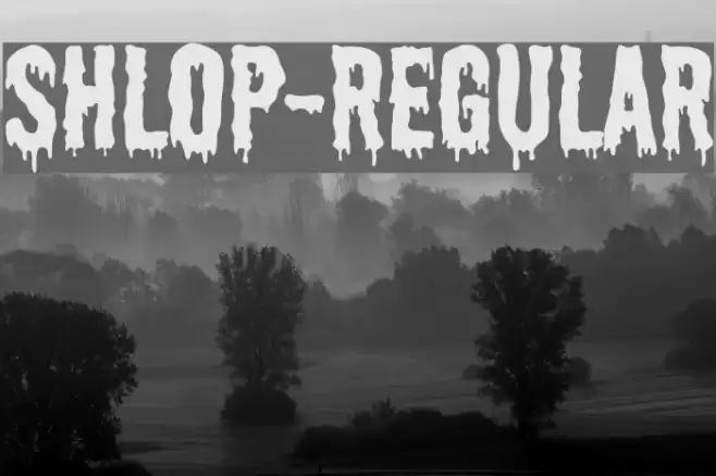 Shlop-Regular Font examples