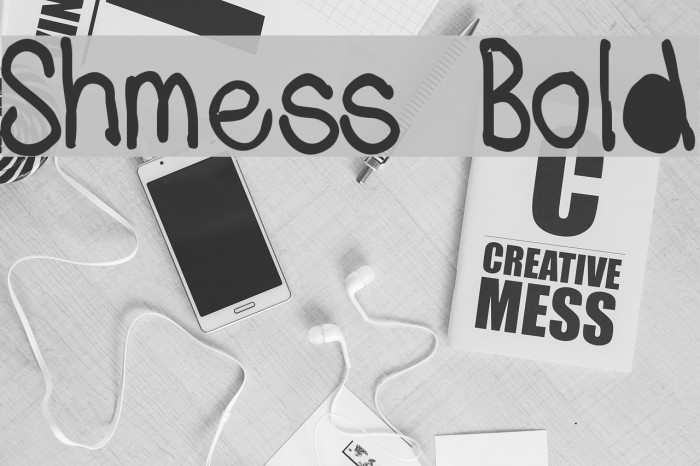 Shmess Bold Font examples