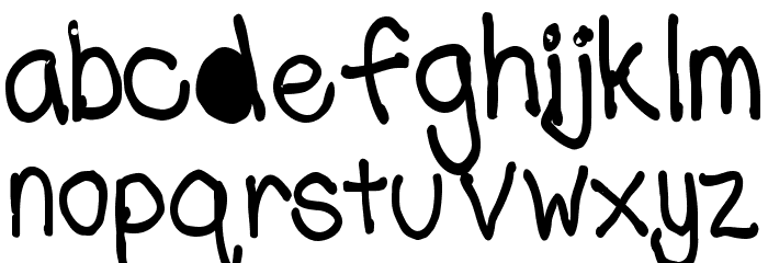 Shmess Bold Font LOWERCASE
