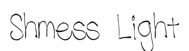 Shmess Light  Descarca Fonturi Gratis