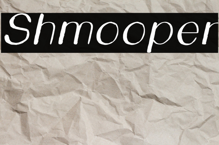 Shmooper Font examples