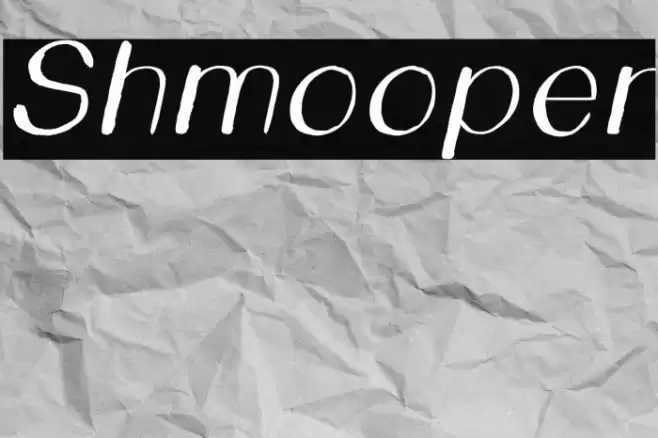 Shmooper Font examples