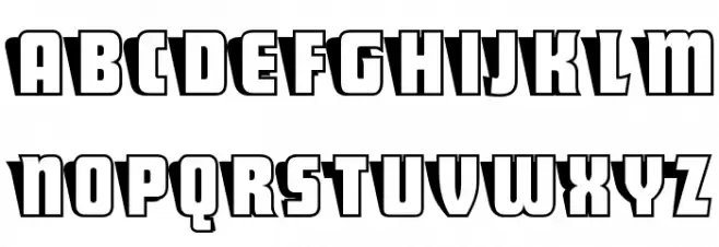 Sho-Card Caps NF Schriftart Kleinbuchstaben