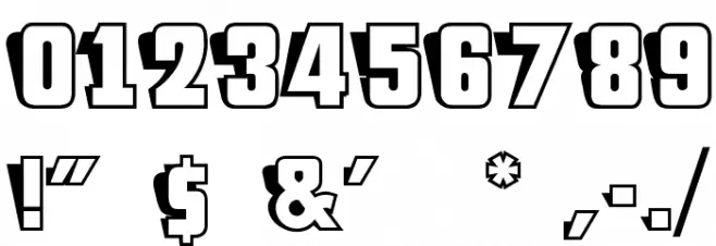 Sho-Card-Caps Font OTHER CHARS