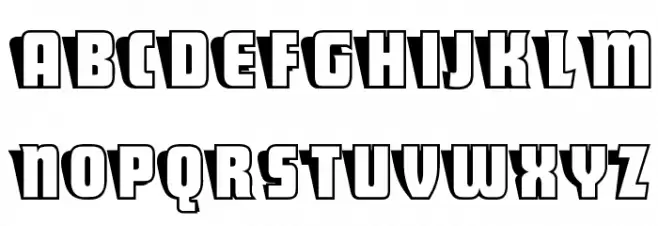 Sho-Card-Caps Шрифта ВЕРХНИЙ