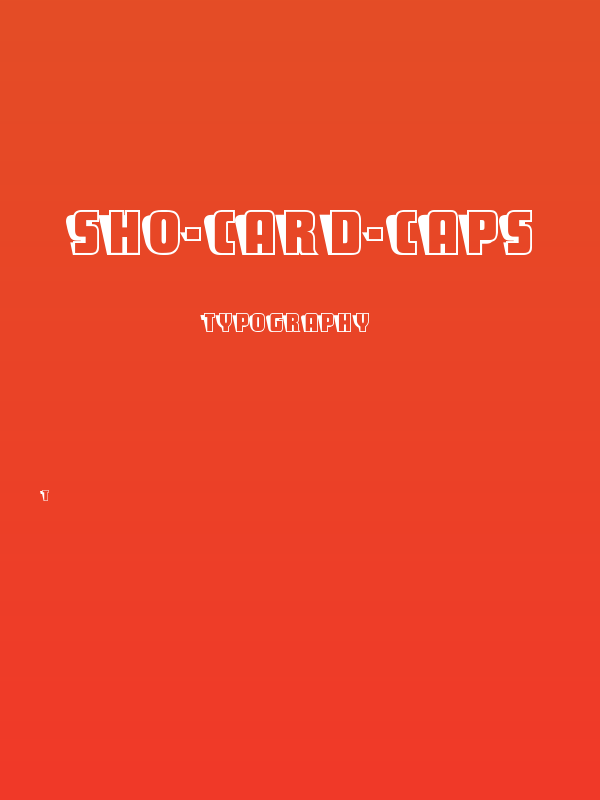 Sho-Card-Caps Poster