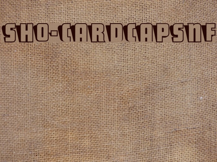 Sho-CardCapsNF Font examples