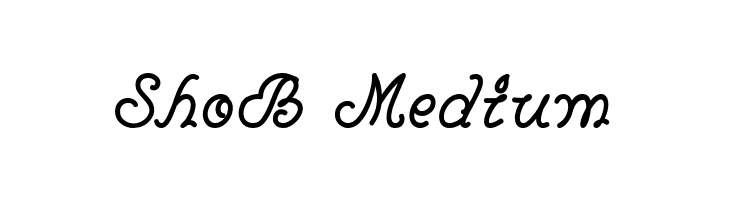 ShoB Medium  Fuentes Gratis Descargar