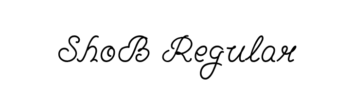 ShoB Regular  フリーフォントのダウンロード