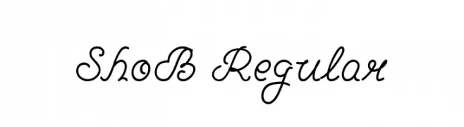 ShoB Regular  Frei Schriftart Herunterladen