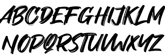 Shock Brat Font UPPERCASE