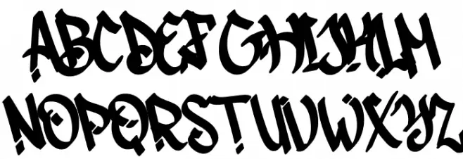 Shock Graffiti Schriftart Groß