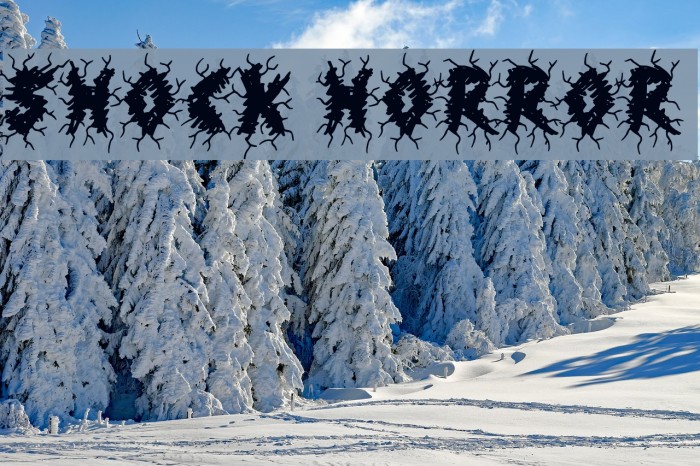 Shock Horror Font examples