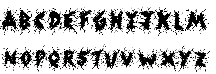 Shock Horror Font LOWERCASE