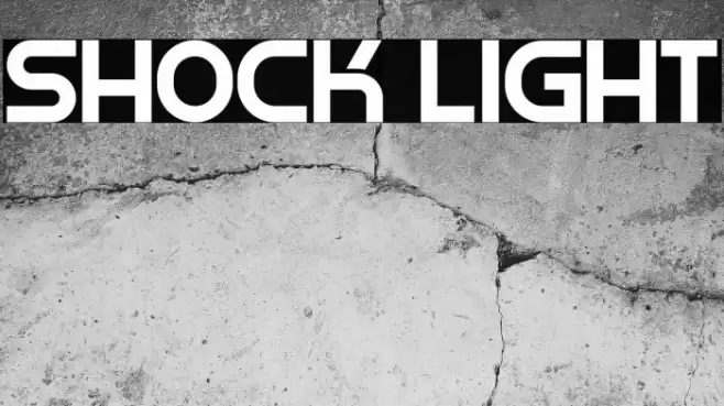 Shock Light Font examples