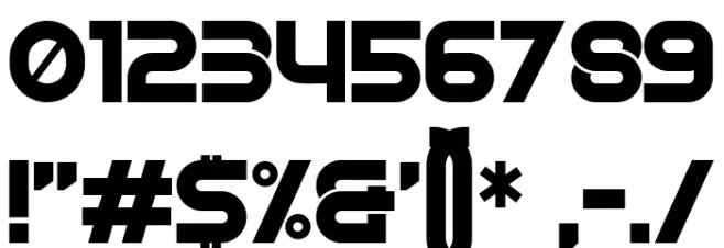 Shock Regular Font OTHER CHARS