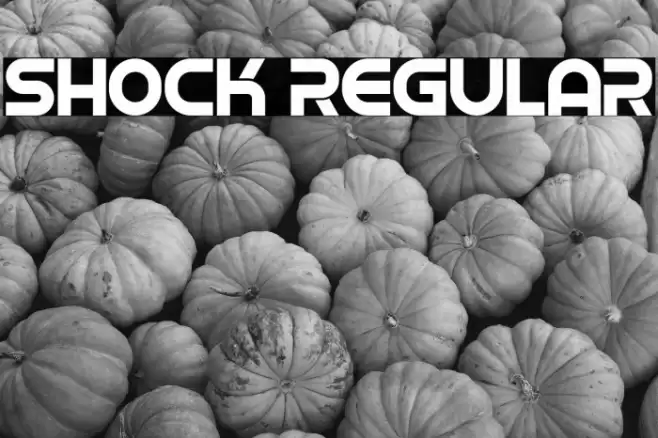 Shock Regular Font examples