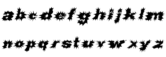 Shock Rock Font LOWERCASE