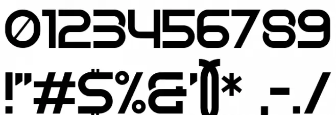 Shock Thin Font OTHER CHARS