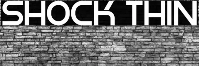 Shock Thin Font examples