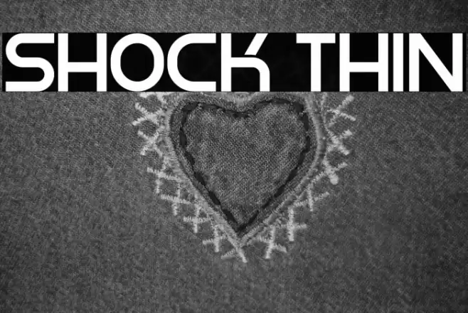 Shock Thin Font examples