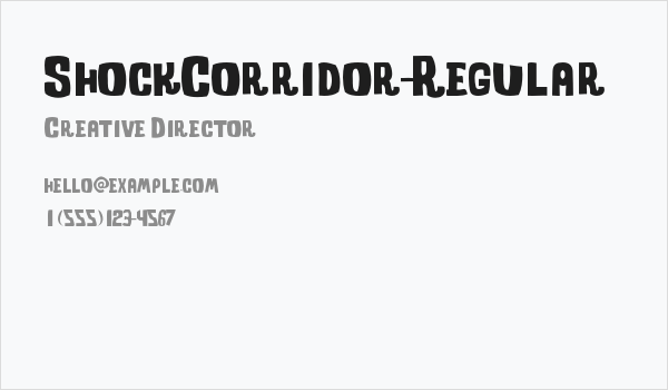 ShockCorridor-Regular Business Card