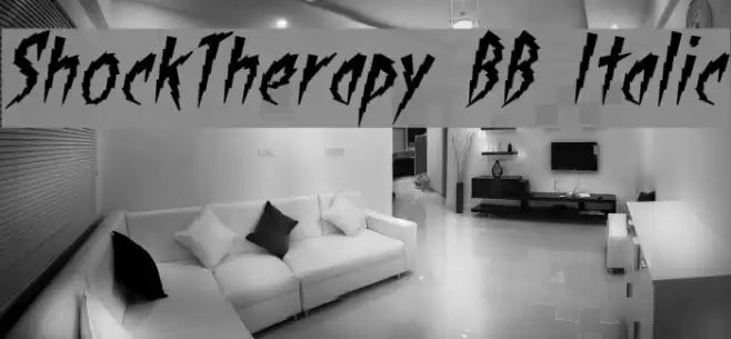 ShockTherapy BB Italic Font examples