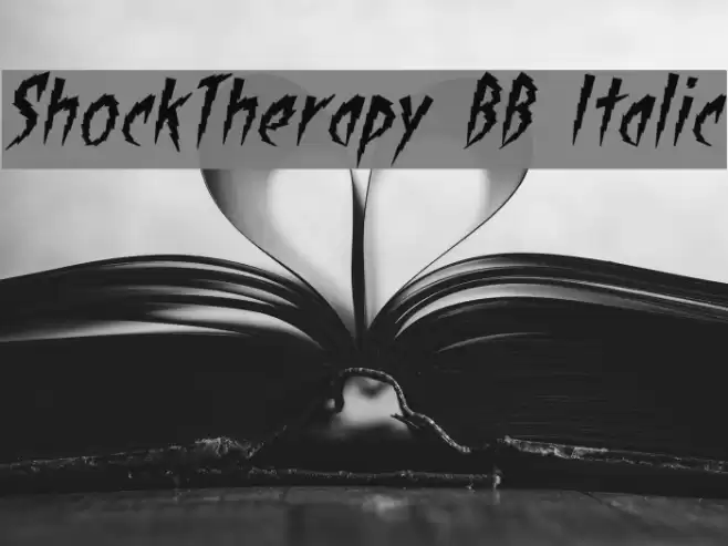 ShockTherapy BB Italic Font examples