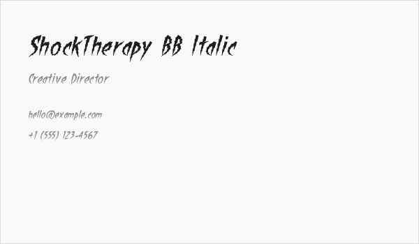 ShockTherapy BB Italic Business Card