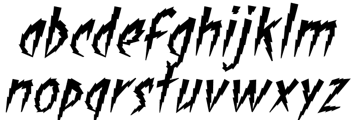ShockTherapy BB Italic Font LOWERCASE