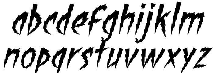ShockTherapyBB-Italic Font LOWERCASE