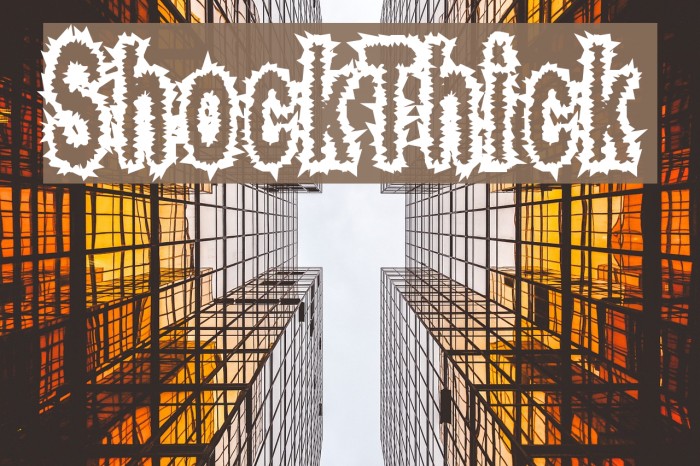 ShockThick フォント examples