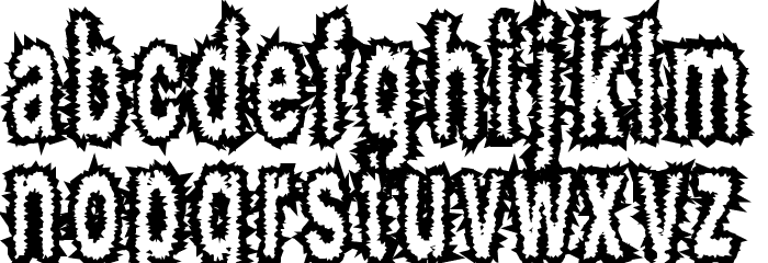 ShockThick フォント 小文字